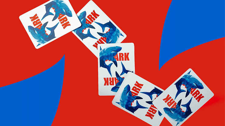 6 Shark Playing Cards, Free 6 Box Case Included by Riffle Shuffle