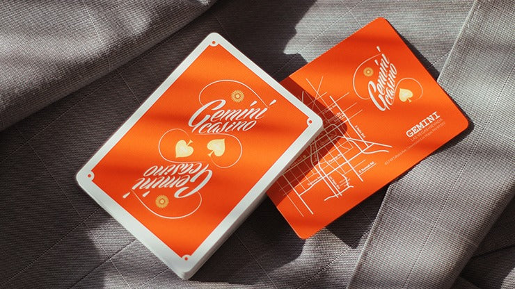 Gemini Casino 1975 Orange Playing Cards by Gemini