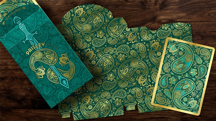 Paisley Royals, Teal Playing Cards by Dutch Card House Company