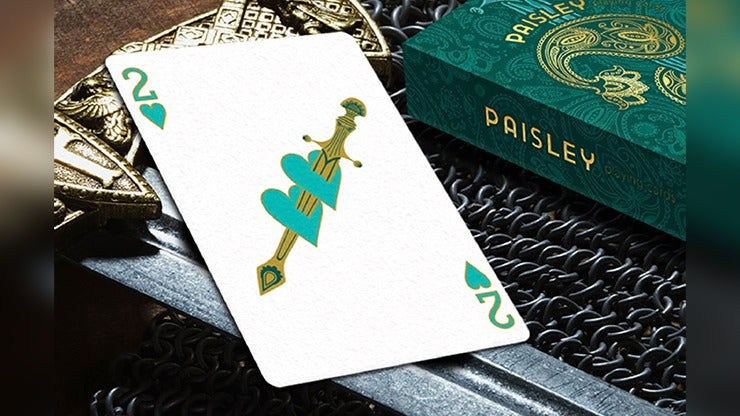 Paisley Royals, Teal Playing Cards by Dutch Card House Company
