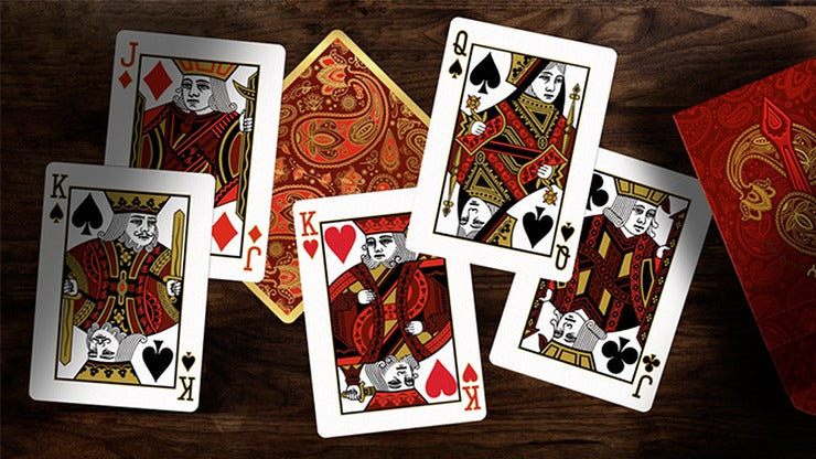 Paisley Royals, Red Playing Cards by Dutch Card House Company