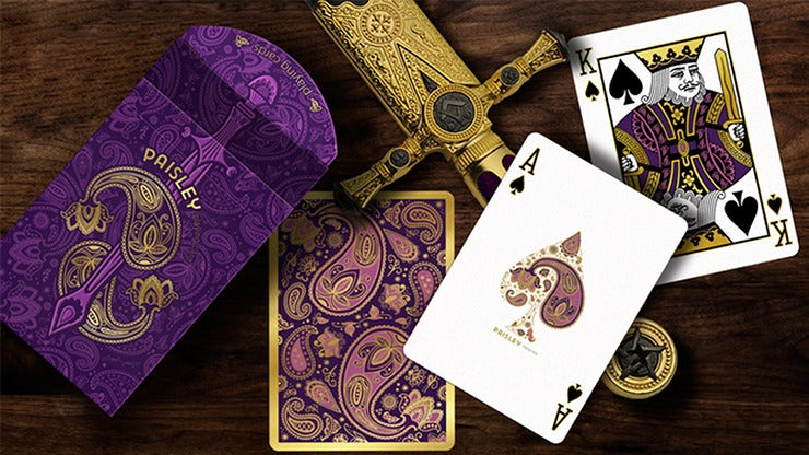 Collector';s Paisley Royals Purple, Numbered Seals Playing Cards by Dutch Card House Company