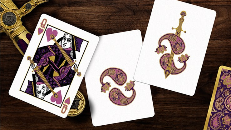 Collector';s Paisley Royals Purple, Numbered Seals Playing Cards by Dutch Card House Company