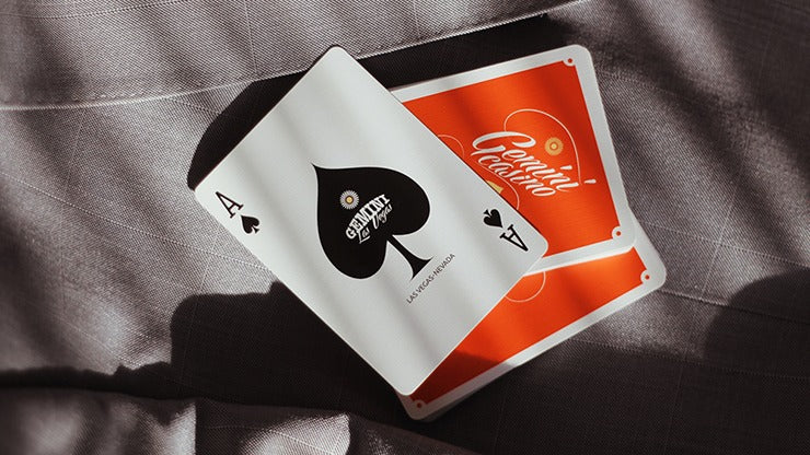 Limited Edition NO SEAL Gemini Casino 1975 Orange Playing Cards by Gemini