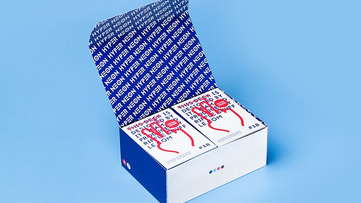 Half Brick, 6 Decks HYPER NEON Playing Cards by Riffle Shuffle