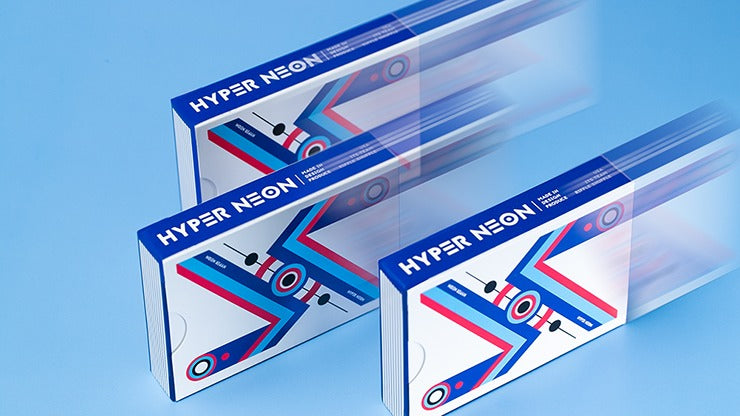 Half Brick, 6 Decks HYPER NEON Playing Cards by Riffle Shuffle