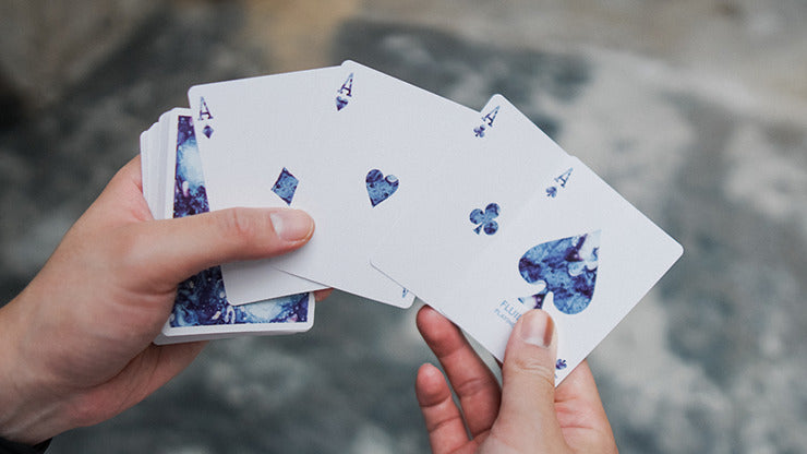Fluid Art Blue, Standard Edition Playing Cards