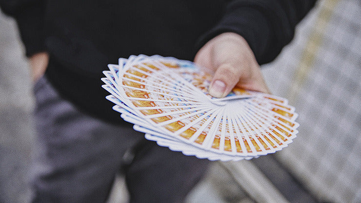 Fluid Art Orange, Standard Edition Playing Cards