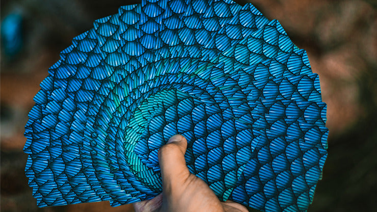 Marvelous Hummingbird Feathers, Blue Playing Cards by Kellar