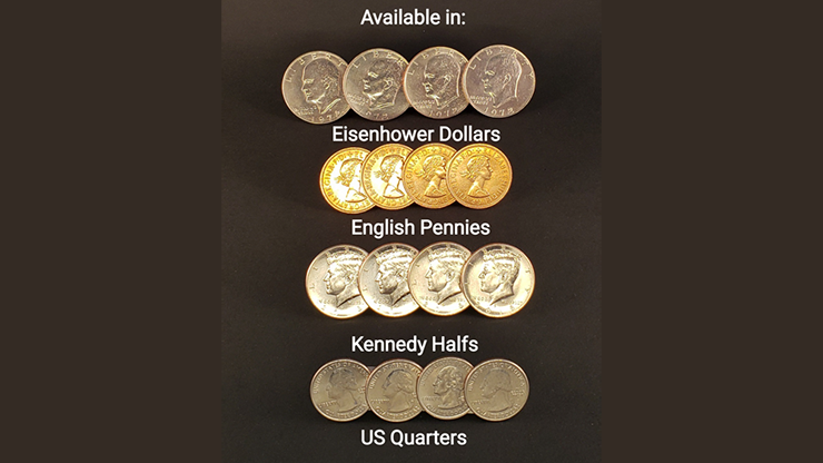 Symphony Coins, US Kennedy Gimmicks and Online Instructions by RPR Magic Innovations
