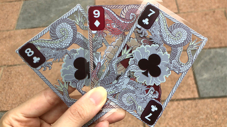 Dragon Transparent Playing Cards, Classic Silver