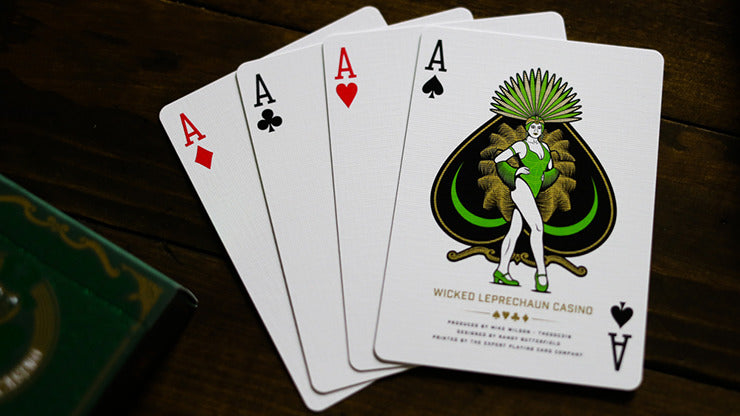 Slot Playing Cards, Wicked Leprechaun Edition by Midnight Cards