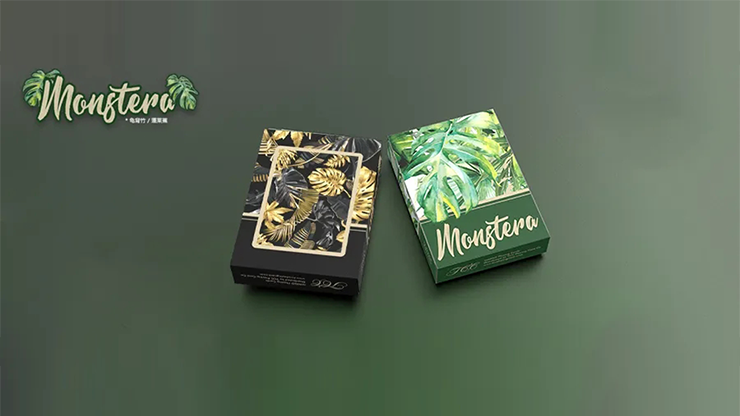 Monstera, Black Playing Cards by TCC Presents