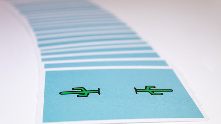 Cactus, Dusty Blue Playing Cards
