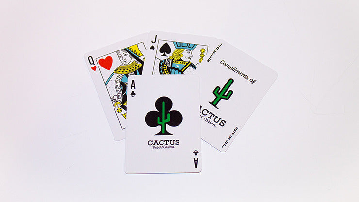 Cactus, Dusty Blue Playing Cards