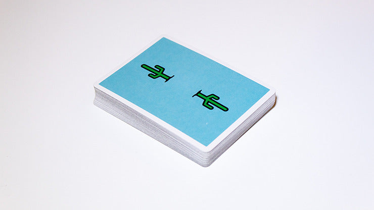 Cactus, Dusty Blue Playing Cards