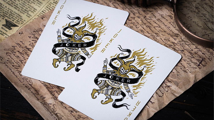 666, Gold Foil Playing Cards by Riffle Shuffle