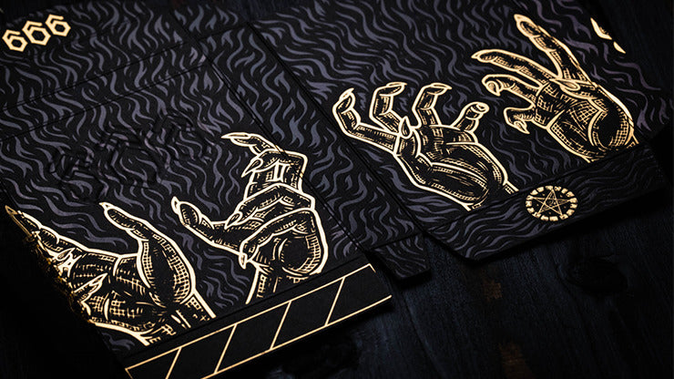 666, Gold Foil Playing Cards by Riffle Shuffle