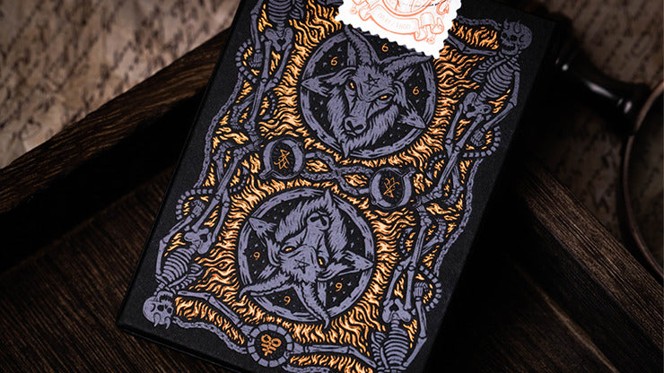 666 Dark Reserves, Bronze Foil Playing Cards by Riffle Shuffle