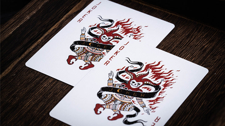 666 Dark Reserves, Bronze Foil Playing Cards by Riffle Shuffle