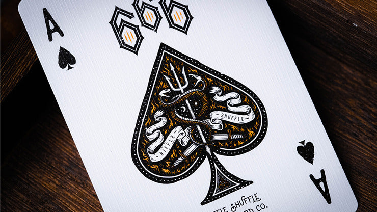 666 Dark Reserves, Bronze Foil Playing Cards by Riffle Shuffle