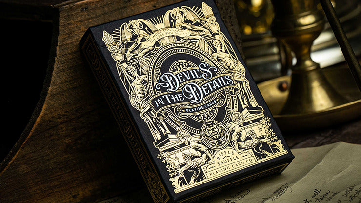 Devil';s in the Details Glamourous Gold Playing Cards by Riffle Shuffle