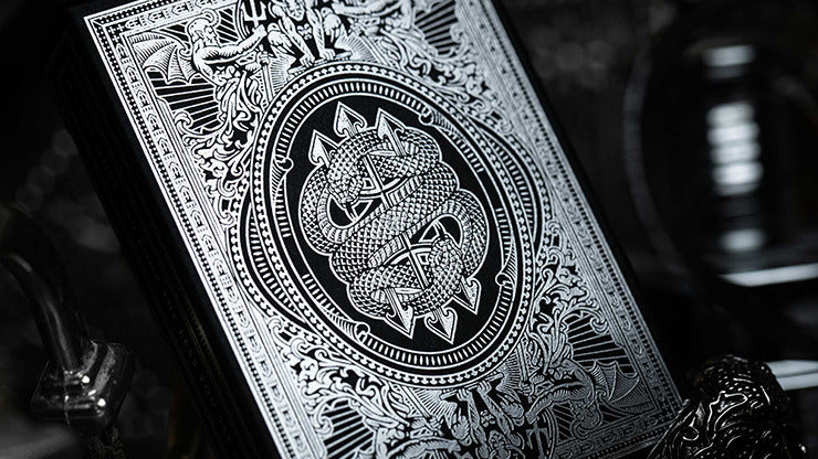 Devil';s in the Details Sinful Silver Playing Cards by Riffle Shuffle