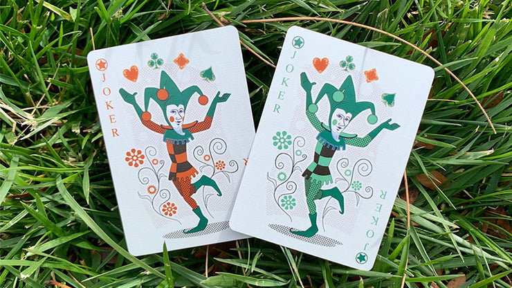 Grasshopper Dark, Olive Playing Cards