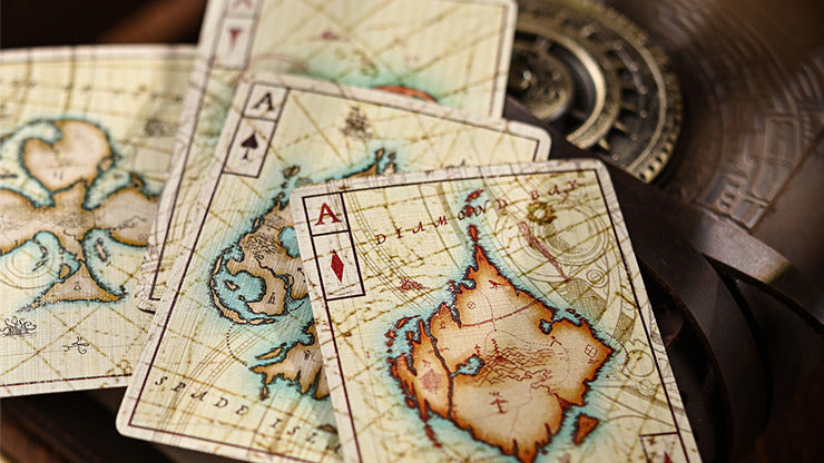 Gilded Eye of the Ocean Astra Polaris, Black Playing Cards