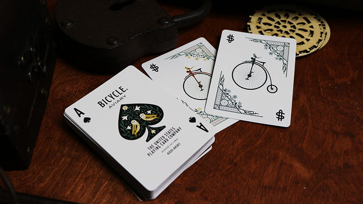 Bicycle Aviary, Orange Playing Cards