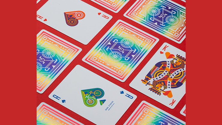 DKNG Rainbow Wheels, 6 Seater Box Set Playing Cards by Art of Play