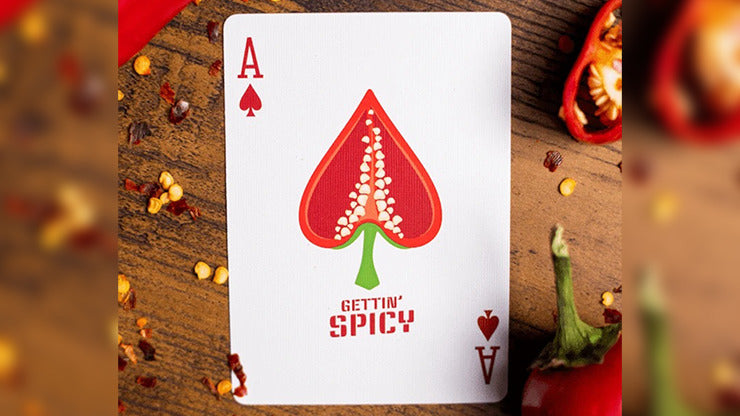 Gettin'; Spicy -Chili Pepper Playing Cards by OPC