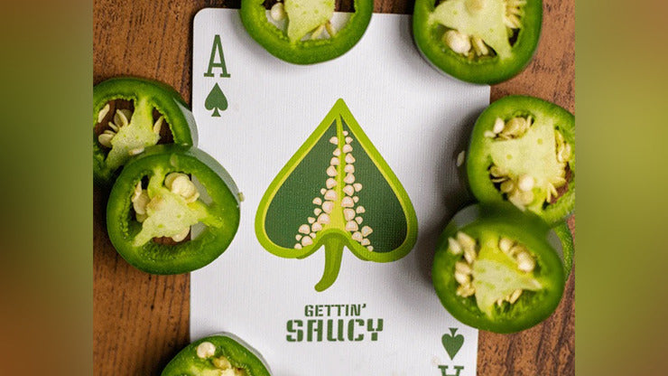 Gettin'; Saucy - Jalapeno Pepper Playing Cards by OPC