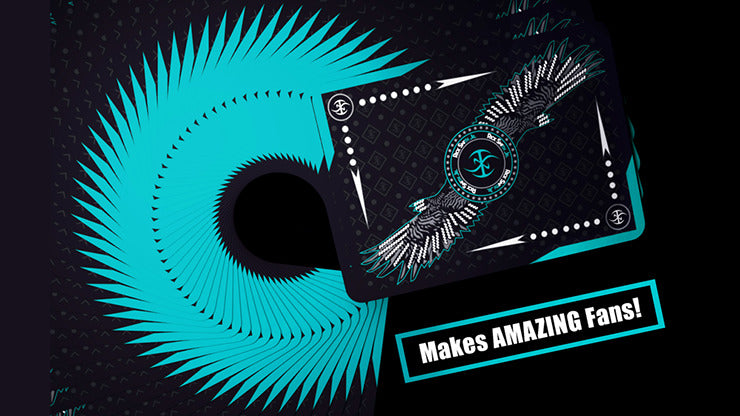 Aqua Falcon Throwing Cards by Rick Smith Jr. and De';vo