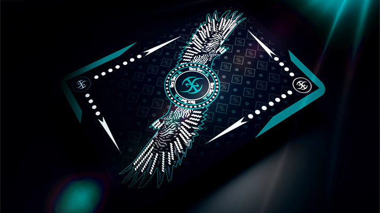 Aqua Falcon Throwing Cards by Rick Smith Jr. and De';vo
