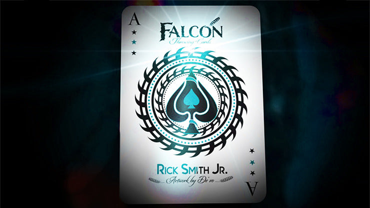 Aqua Falcon Throwing Cards by Rick Smith Jr. and De';vo