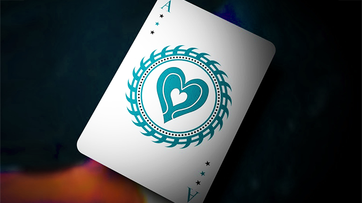 Aqua Falcon Throwing Cards, Foil by Rick Smith Jr. and De';vo