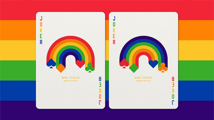 DKNG Rainbow Wheels, Red Playing Cards by Art of Play