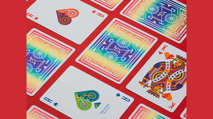 DKNG Rainbow Wheels, Red Playing Cards by Art of Play