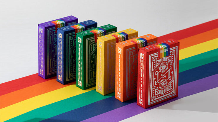 DKNG Rainbow Wheels, Red Playing Cards by Art of Play