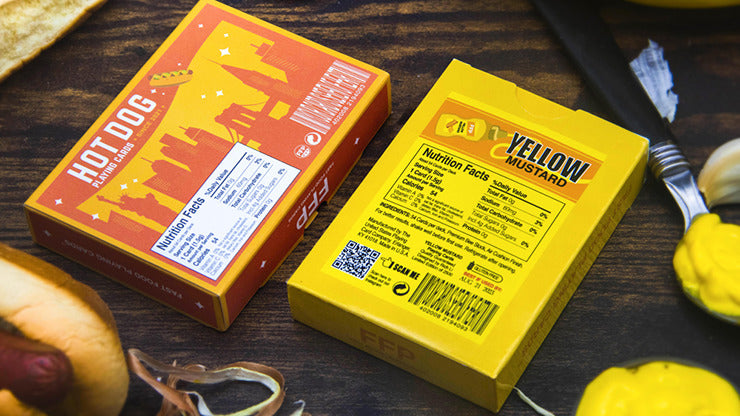 Hot Dog & Mustard Combo, Half-Brick Playing Cards by Fast Food Playing Cards