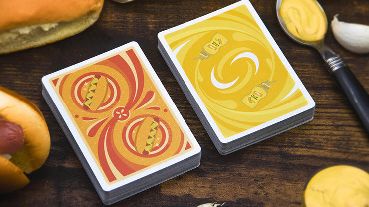 Hot Dog & Mustard Combo, Half-Brick Playing Cards by Fast Food Playing Cards
