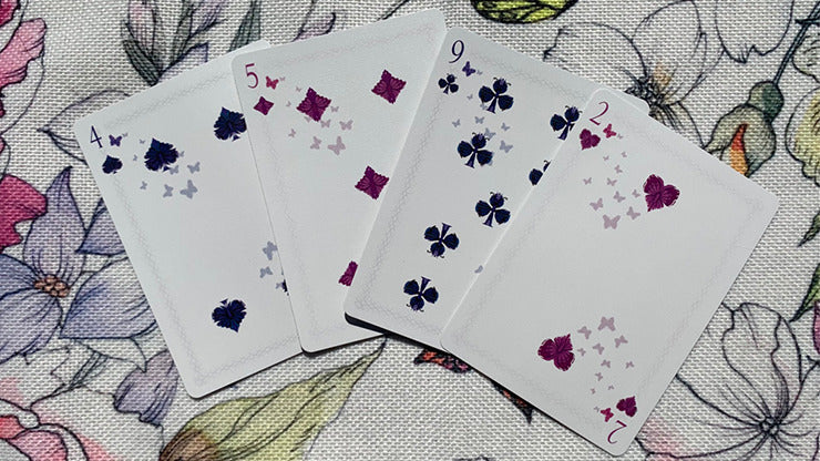 Gilded Bicycle Butterfly, Violet Playing Cards