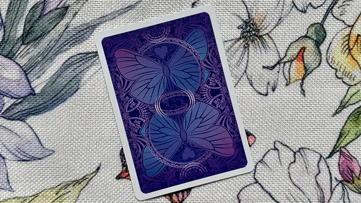 Gilded Bicycle Butterfly, Violet Playing Cards