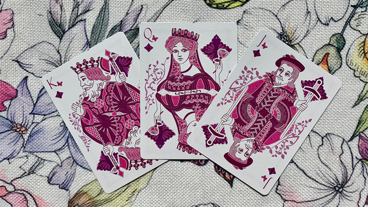 Gilded Bicycle Butterfly, Violet Playing Cards