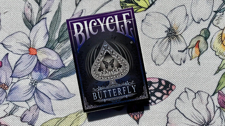 Gilded Bicycle Butterfly, Violet Playing Cards