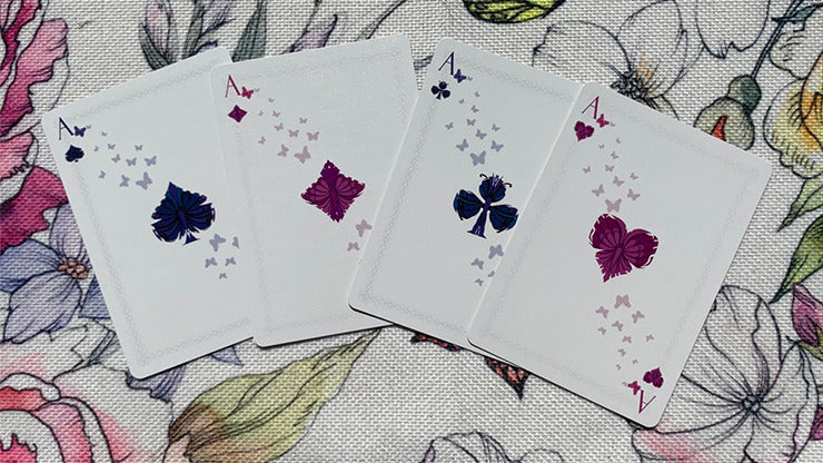 Gilded Bicycle Butterfly, Purple Playing Cards