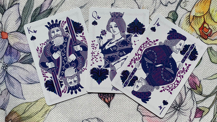 Gilded Bicycle Butterfly, Purple Playing Cards