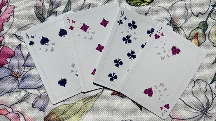 Gilded Bicycle Butterfly, Purple Playing Cards