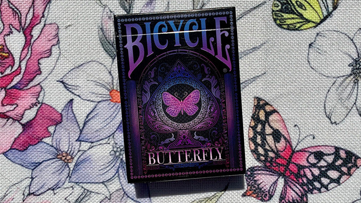 Gilded Bicycle Butterfly, Purple Playing Cards